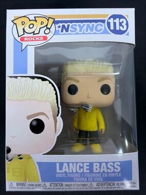 Funko Pop! Rocks *NSYNC Lance Bass #113 Yellow Vinyl Figure Collectible